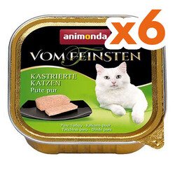 Animonda - Animonda 083856 Vom Feinsten Kısırlaştırılmış Hindili Kedi Maması 100 Gr x 6 Adet