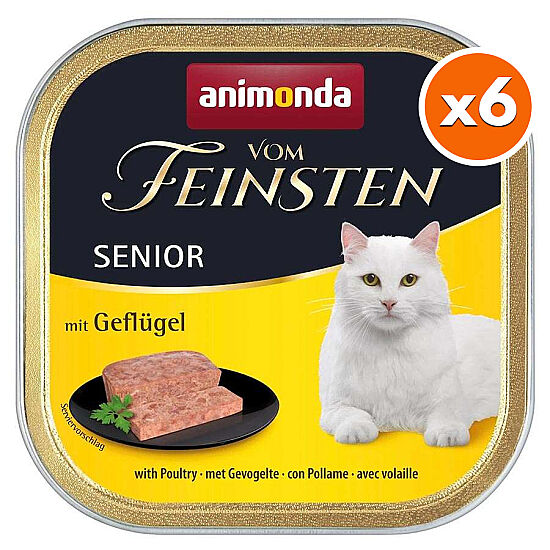 Animonda 083858 Senior Vom Feinsten Kümes Hayvanlı Yaşlı Kedi Yaş Maması 100 Gr x 6 Adet - 1