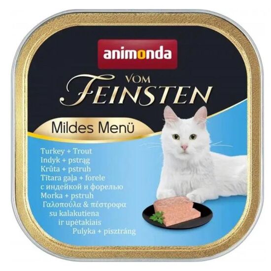 Animonda 083864 Vom Feinsten Hindi Etli ve Alabalıklı Kedi Yaş Maması 100 Gr - 1