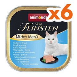 Animonda - Animonda 083864 Vom Feinsten Hindi Etli ve Alabalıklı Kedi Maması 100 Gr x 6 Adet