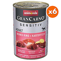 Animonda 82409 Gran Carno Sığır Etli ve Patatesli Köpek Konservesi 400 Gr x 6 Adet - Animonda