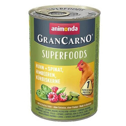 Animonda - Animonda 82435 Gran Carno Tavuk Etli, Ispanak ve Ahududu Köpek Konservesi 400 Gr