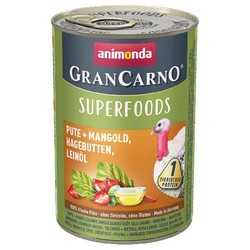 Animonda - Animonda 82438 Gran Carno Hindi, Pazı, Kuşburnu ve Keten Tohumu Yağlı Köpek Konservesi 400 Gr