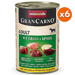 Animonda 82479 Gran Carno Elmalı Geyikli Köpek Konservesi 400 Gr x 6 Adet - Animonda