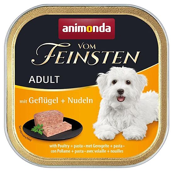 Animonda 82614 Vom Feinsten Kümes Hayvanı Makarna Köpek Yaş Maması 150 Gr - 1