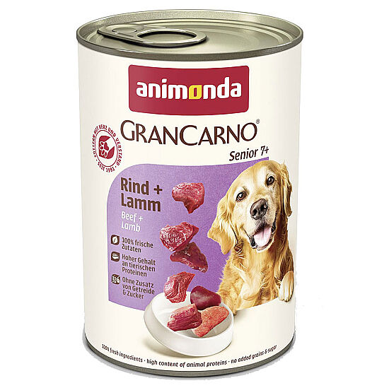 Animonda 082737 Gran Carno Senior Sığır Etli ve Kuzu Yaşlı Köpek Konservesi 400 Gr - 1