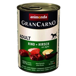 Animonda - Animonda 82753 Gran Carno Sığır ve Geyikli Elmalı Köpek Konservesi 400 Gr