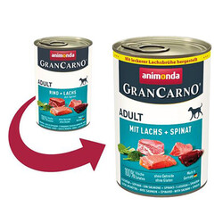 Animonda 82754 Gran Carno Somonlu ve Ispanaklı Köpek Konservesi 400 Gr x 6 Adet - 2