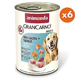 Animonda Gran Carno Somonlu ve Ispanaklı Köpek Konservesi 400 Gr x 6 Adet - 2