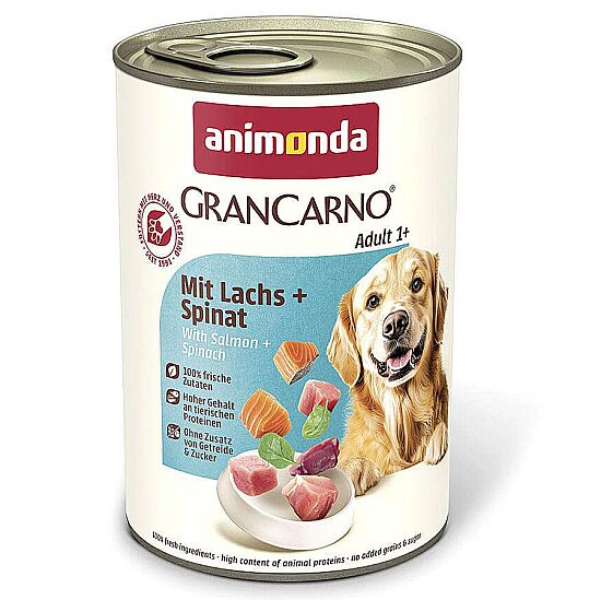 Animonda 82754 Gran Carno Somonlu ve Ispanaklı Köpek Konservesi 400 Gr - 2