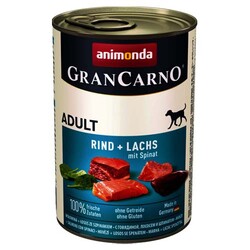 Animonda - Animonda 82754 Gran Carno Sığır Eti ve Ispanak Somonlu Köpek Konservesi 400 Gr