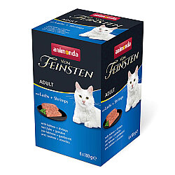 Animonda 83202 Vom Feinsten BOX Somonlu ve Karidesli Kedi Yaş Maması 100 Gr x 6 Adet - 1