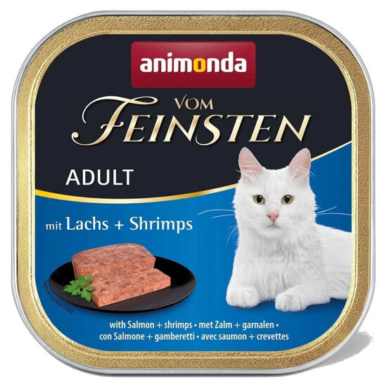 Animonda 83202 Vom Feinsten Somonlu ve Karidesli Kedi Yaş Maması 100 Gr - 1