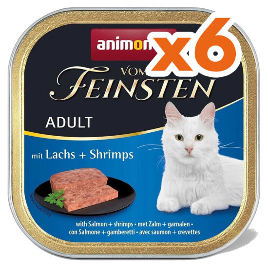 Animonda 83202 Vom Feinsten Somonlu ve Karidesli Kedi Yaş Maması 100 Gr x 6 Adet - 1