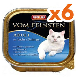 Animonda - Animonda 83202 Vom Feinsten Somonlu ve Karidesli Kedi Maması 100 Gr x 6 Adet