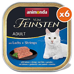 Animonda 83202 Vom Feinsten Somonlu ve Karidesli Kedi Yaş Maması 100 Gr x 6 Adet - Animonda