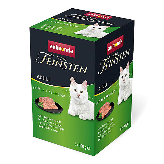 Animonda 83205 Vom Feinsten BOX Hindi ve Tavşan Etli Kedi Yaş Maması 100 Gr x 6 Adet - 1