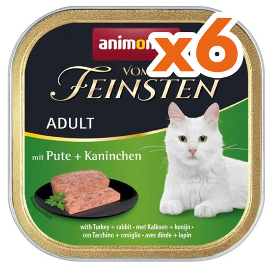 Animonda 83205 Vom Feinsten Hindi ve Tavşan Etli Kedi Yaş Maması 100 Gr x 6 Adet - 1