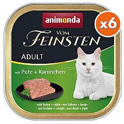 Animonda 83205 Vom Feinsten Hindi ve Tavşan Etli Kedi Yaş Maması 100 Gr x 6 Adet - Animonda