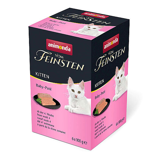 Animonda 83207 Vom Feinsten BOX Kitten (Baby Pate) Yavru Kedi Yaş Maması 100 Gr x 6 Adet - 1