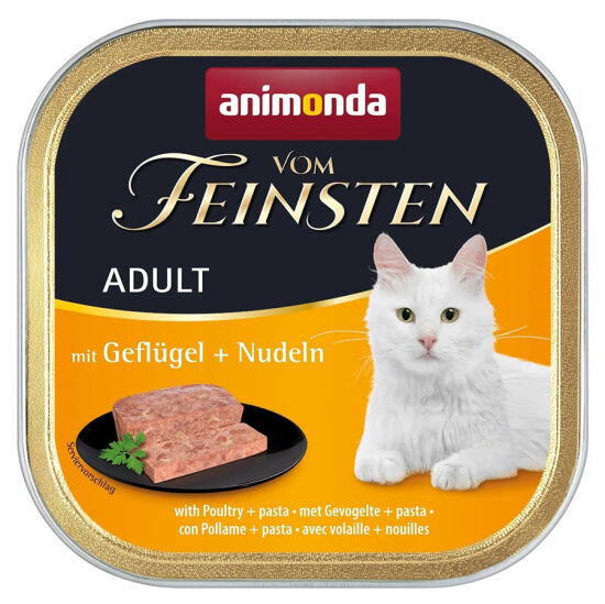 Animonda 83210 Vom Feinsten Kümes Hayvanlı ve Erişte Kedi Yaş Maması 100 Gr - 1