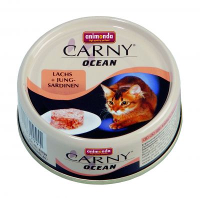 Animonda 83299 Carny Ocean Somon Balığı ve Genç Sardalya Kedi Konservesi 80 Gr