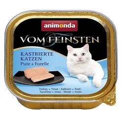 Animonda - Animonda 083447 Vom Feinsten Kısırlaştırılmış Hindi ve Alabalıklı Kedi Maması 100 Gr