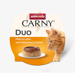 Animonda - Animonda 83952 Carny Duo Jöle Tavuk Fileto ve Tavuk Ciğerli Yaş Kedi Maması 70 Gr