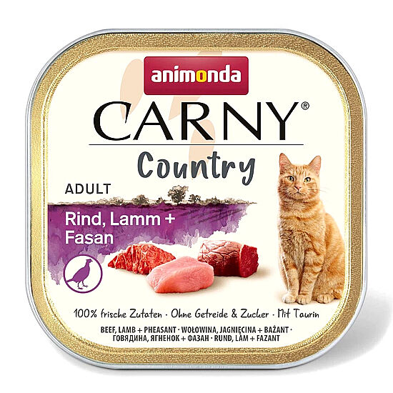 Animonda Carny Country Sığırlı Kuzulu ve Sülünlü Yetişkin Kedi Konservesi 100 Gr - 1