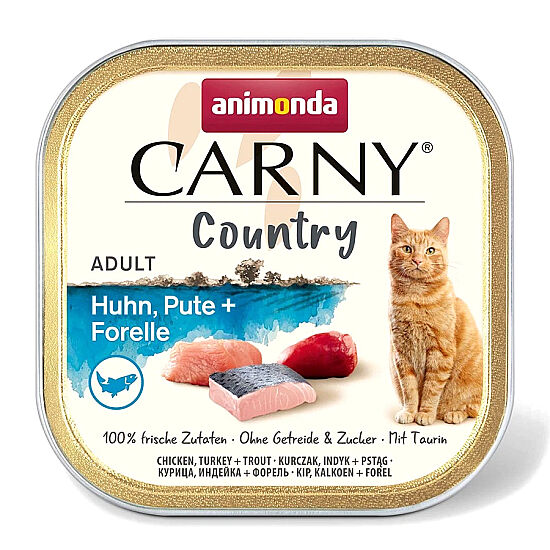 Animonda Carny Country Tavuklu Hindili ve Alabalıklı Yetişkin Kedi Konservesi 100 Gr - 1