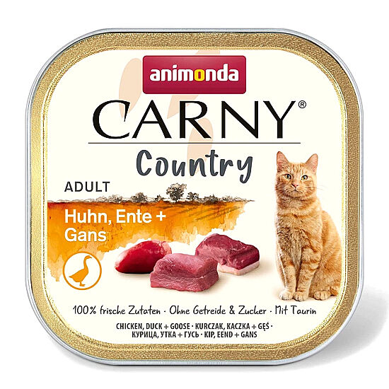 Animonda Carny Country Tavuklu Ördekli ve Kaz Etli Yetişkin Kedi Konservesi 100 Gr - 1