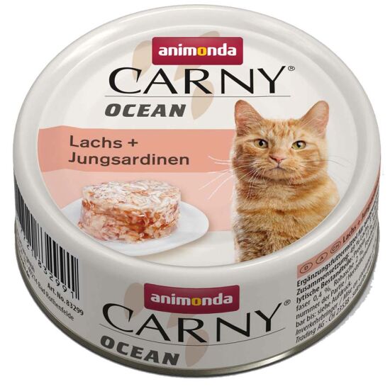 Animonda Carny Ocean Salmon and Young Sardine Wet Cat Food 80 Gr. - 1