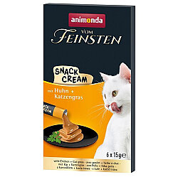 Animonda Feinsten Snack Cream Tavuklu ve Kedi Otlu Kremalı Kedi Ödülü 6 x 15 Gr - Animonda