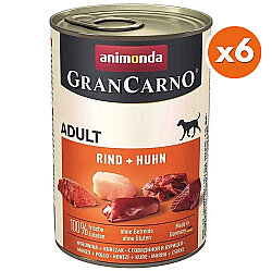 Animonda Gran Carno Beef and Chicken Wet Dog Food 400 Gr. - Buy 6 Pay 5 - Animonda