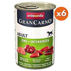 Animonda Gran Carno Beef and Duck Wet Dog Food 400 Gr. - Buy 6 Pay 5 - Animonda