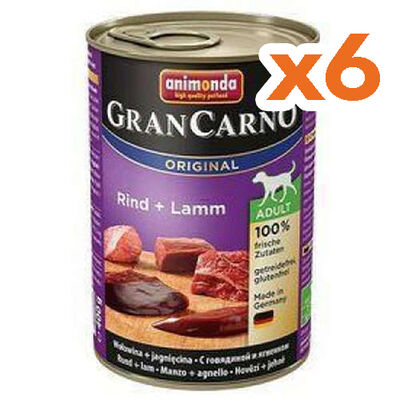 Animonda Gran Carno Beef and Lamb Wet Dog Food 400 Gr. - Buy 6 Pay 5