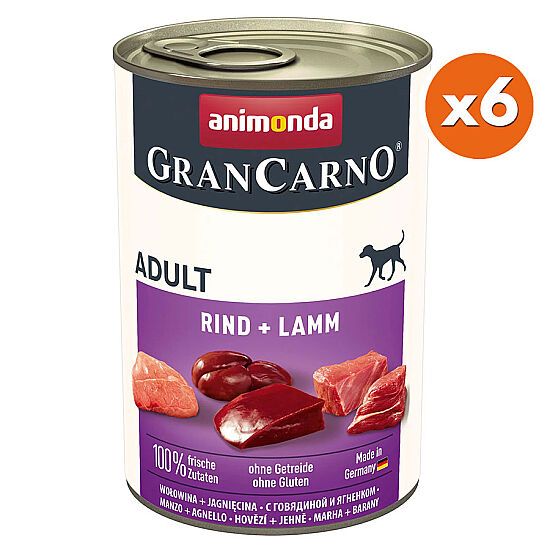 Animonda Gran Carno Beef and Lamb Wet Dog Food 400 Gr. - Buy 6 Pay 5 - 1