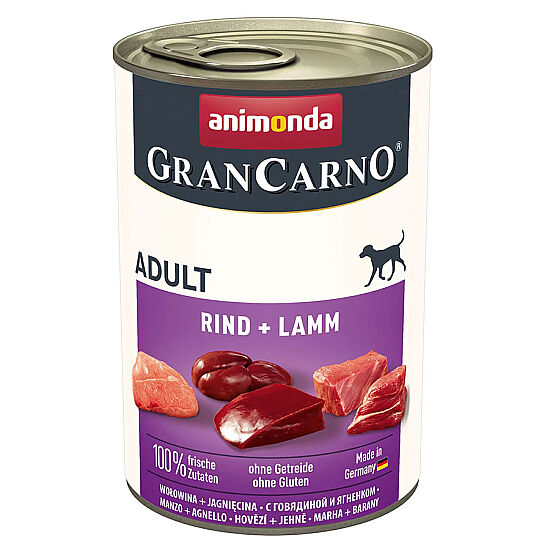 Animonda Gran Carno Beef and Lamb Wet Dog Food 400 Gr. - 1