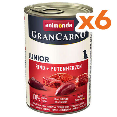 Animonda Gran Carno Beef and Turkey Puppy Wet Dog Food 400 Gr. - Buy 6 Pay 5