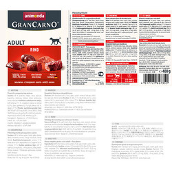 Animonda Gran Carno Beef Wet Dog Food 400 Gr. - Thumbnail