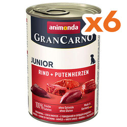 Animonda - Animonda Gran Carno Sığır Eti Hindi Yavru Konserve 400 Gr x 6 Adet