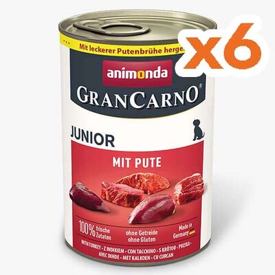 Animonda Gran Carno Domuz Eti ve Hindi Yavru Konserve 400 Gr x 6 Adet