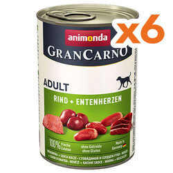 Animonda - Animonda Gran Carno Sığır ve Ördek Köpek Konservesi 400 Gr x 6 Adet