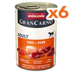 Animonda - Animonda Gran Carno Sığır ve Tavuk Köpek Konservesi 400 Gr x 6 Adet