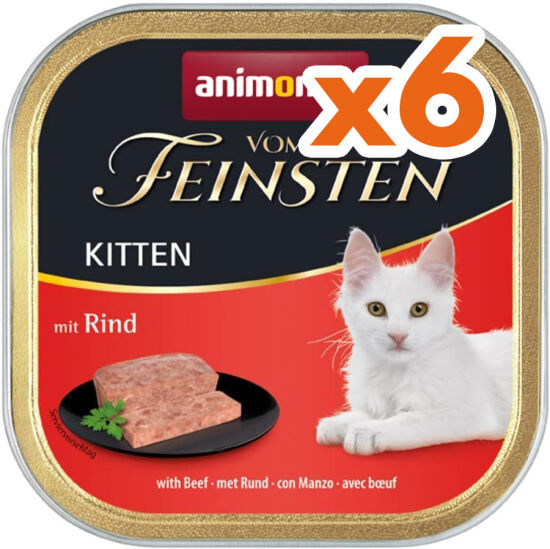 Animonda Vom Feinsten Beef Kitten Wet Cat Food 100 Gr. - Pack of 6 - 1