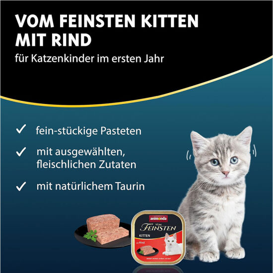 Animonda Vom Feinsten Beef Kitten Wet Cat Food 100 Gr. - 3