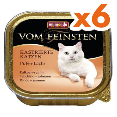 Animonda 83228 Vom Feinsten Hindi / Somon Kısırlaştırılmış Kedi Maması 100 Gr - 6 Adet x 100 Gr - 2