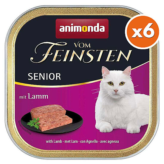 Animonda Vom Feinsten Lamb Senior Wet Cat Food 100 Gr. - Pack of 6 - 1