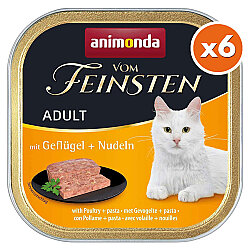Animonda Vom Feinsten Poultry and Pasta Wet Cat Food 100 Gr. - Pack of 6 - Animonda