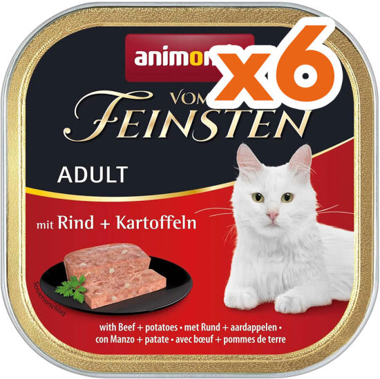 Animonda 83211 Vom Feinsten Sığır Eti ve Patatesli Kedi Maması 100 Gr x 6 Adet - 1